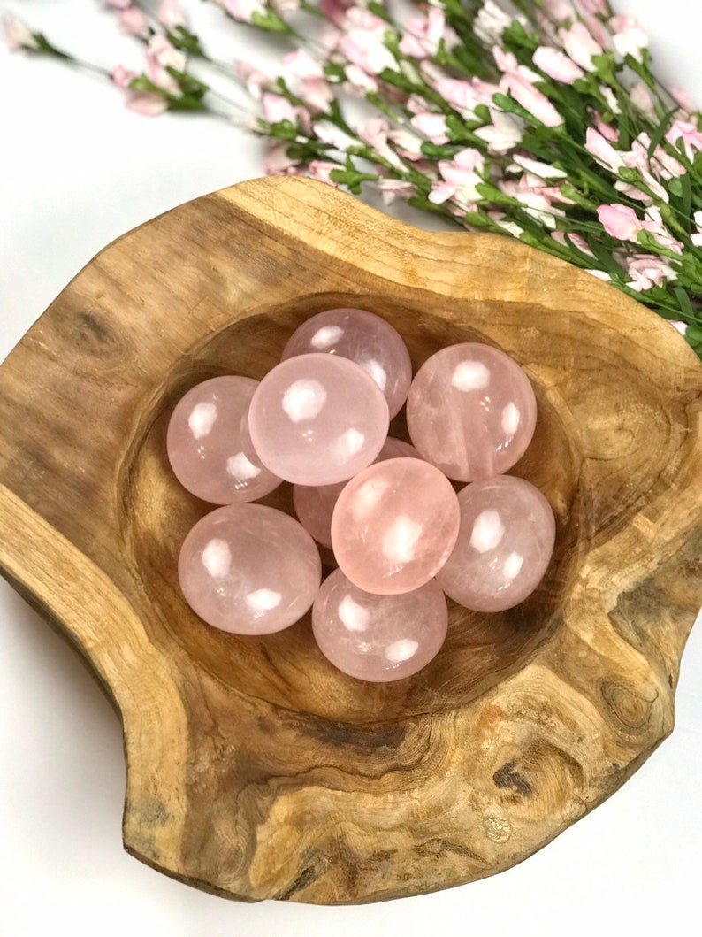 Rose Quartz Palm Stone Rose Quartz Massage Stone Polished Etsy