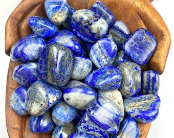 Lapis Lazuli Small or Large Tumble | Tumbled Lapis Lazuli Stone | Throat Chakra Stone | Meditation Stone | Pocket Stone