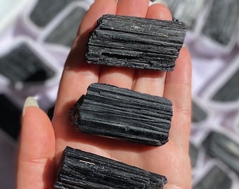 Black Tourmaline Schorl Crystal, Protective Meditation Stone