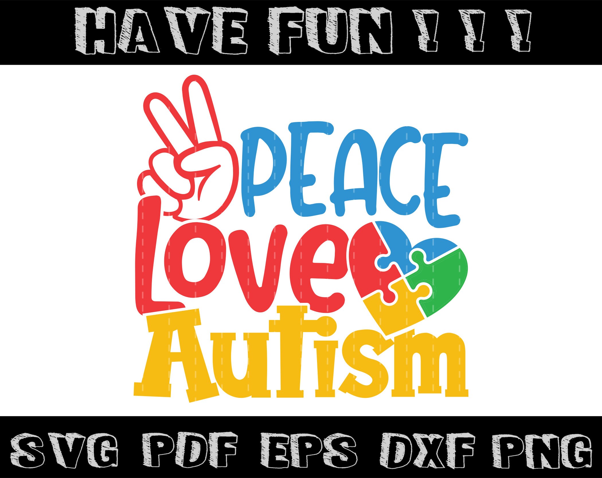 Download Peace Love Autism Svg - Layered SVG Cut File - All Free ...