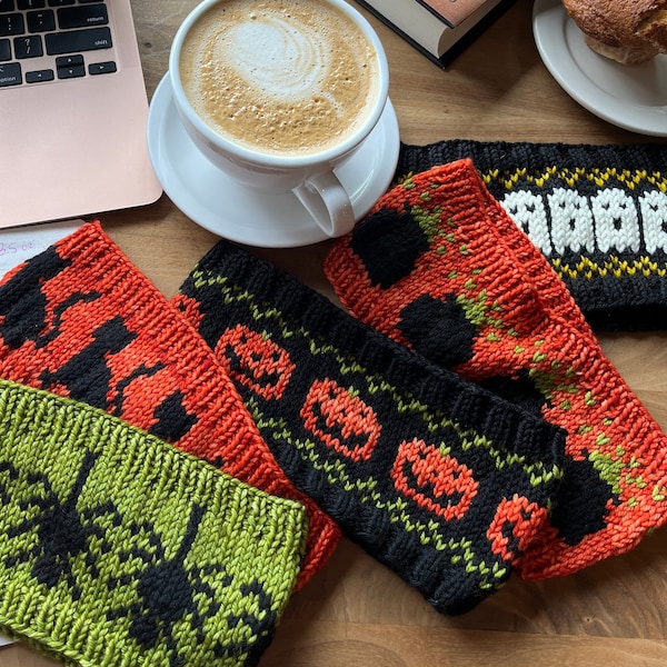 Spooky Ear Warmer Collection DIGITAL KNITTING PATTERN
