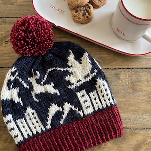 Sleigh Bells Beanie Digital Knitting Pattern