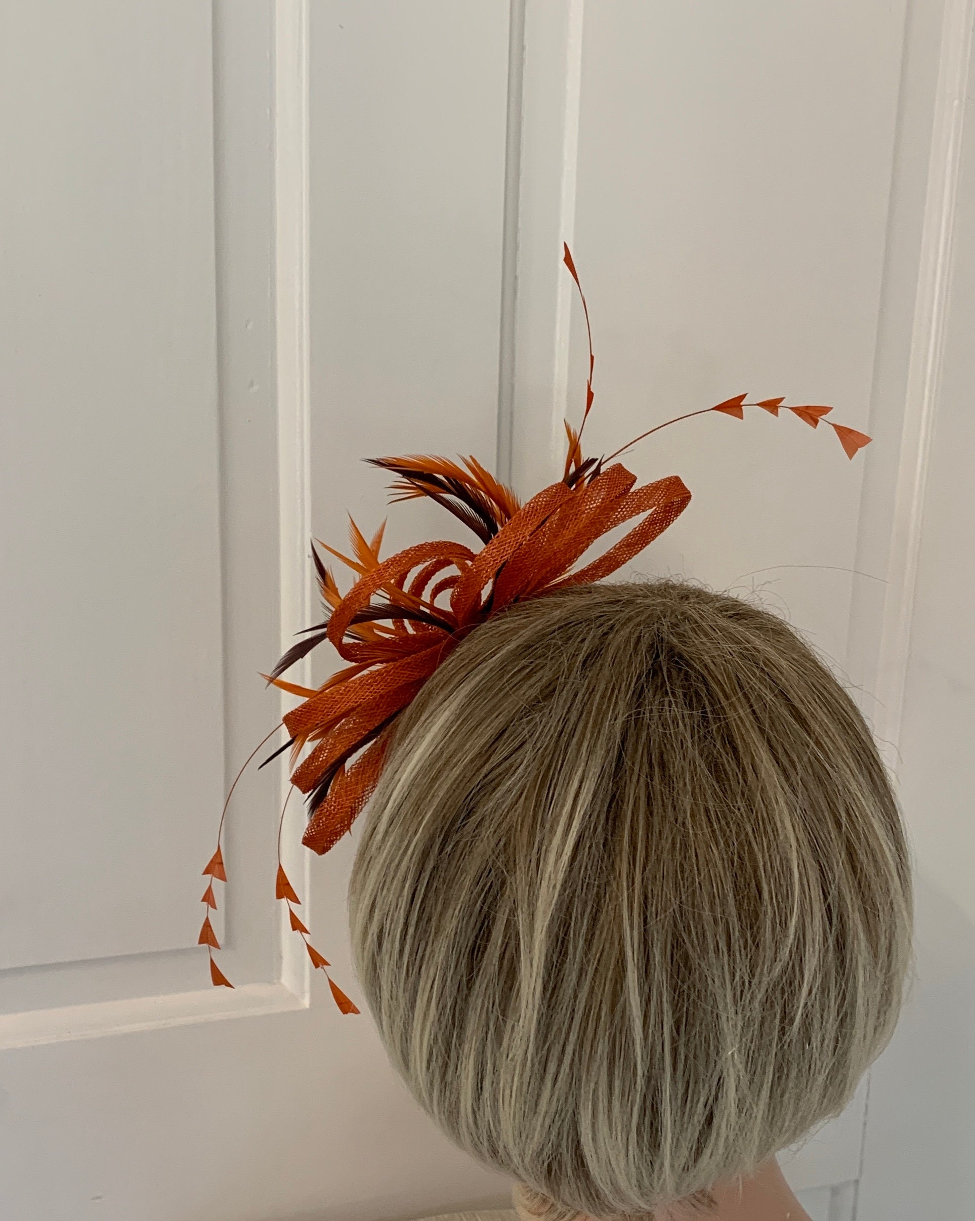 Etsy Burnt Orange Fascinator Hat Worn Once Perfect condition Burnt Orange Hatinator - Etsy main image 4