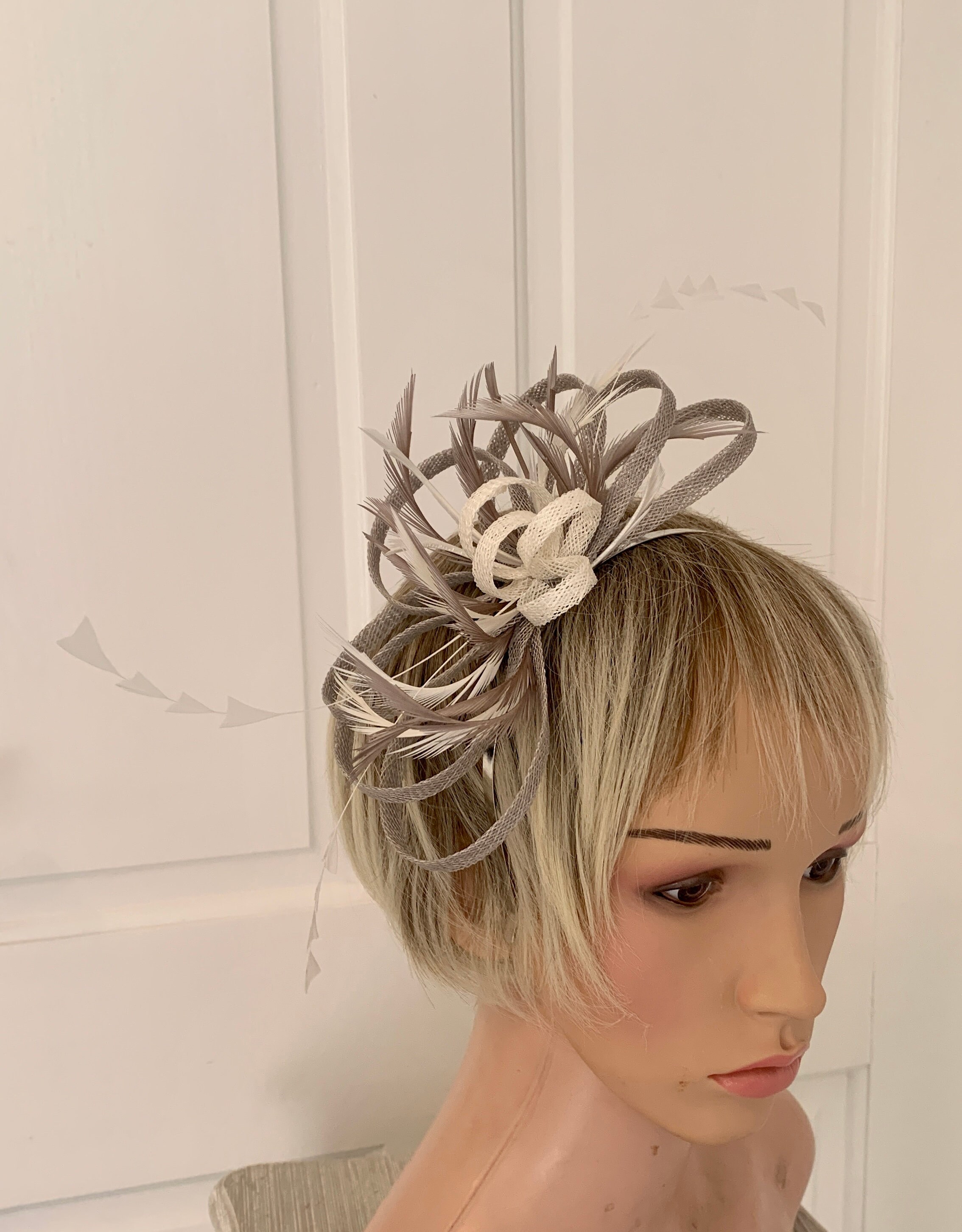 Taupe hats and fascinators on sale