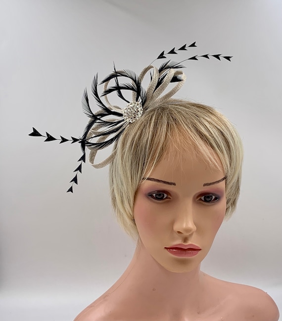 Feather Fascinator champagne 