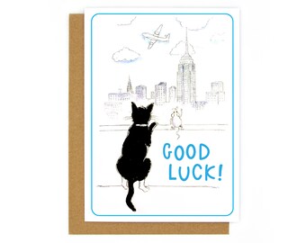 Cat-Lover Good Luck Greeting Card