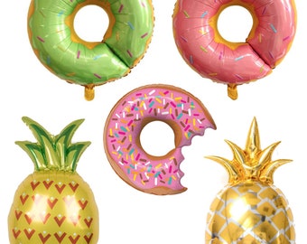 Doughnut / Pineapple Balloons Helium Donut Party Decoration Foil Balloon