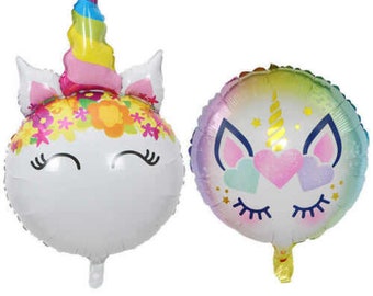 Unicorn Round / Horn Balloon