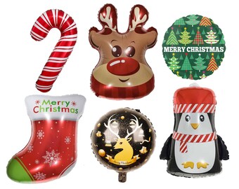 Christmas Santa Reindeer Tree Party Decoration Balloon