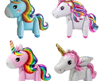 3D Unicorn Standing Full Body Foil Birthday Party Girl Decoration Balloon