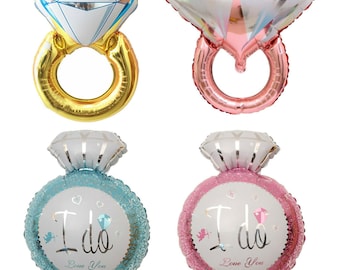 Diamond Ring Engagement Wedding Celebration Foil Helium Balloon