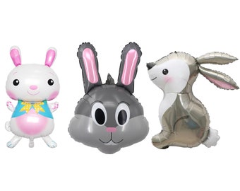 Rabbit Head Easter Bunny Foil Balloon