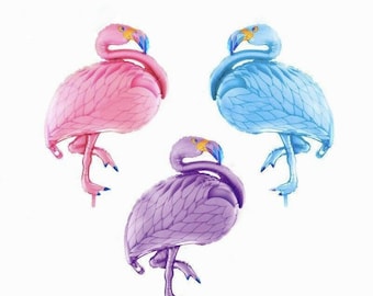 Flamingo Foil Helium Balloon Party Celebration Hawaiian Summer Aloha Tropical
