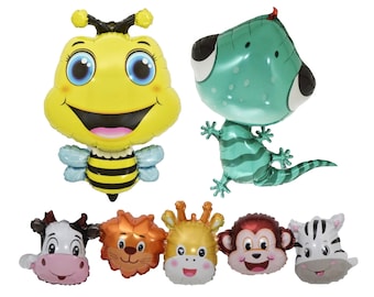 Bumble Bee Lizard Animal Banner Foil Balloon