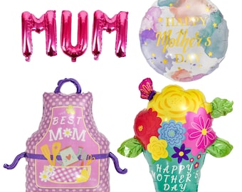 Mothers Day Balloons Mum Mummy Foil Balloon Decoration