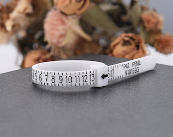 Reusable Ring Sizer Finger Ring Sizing Measuring Tool Size Gauge Plastic US Ring Sizer Adjustable Finger Sizer Measure Your Finger At Home