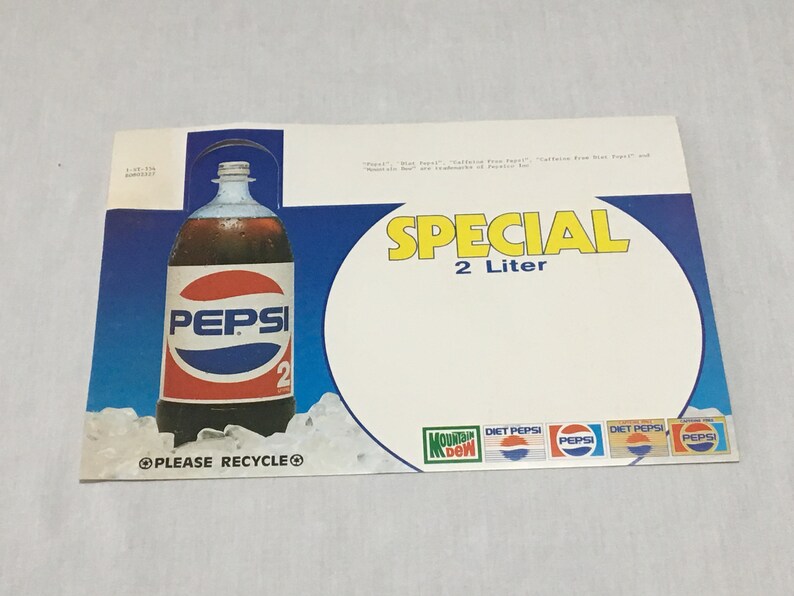 1980 S Pepsi Diet Pepsi Caffeine Free Pepsi Diet Pepsi Etsy