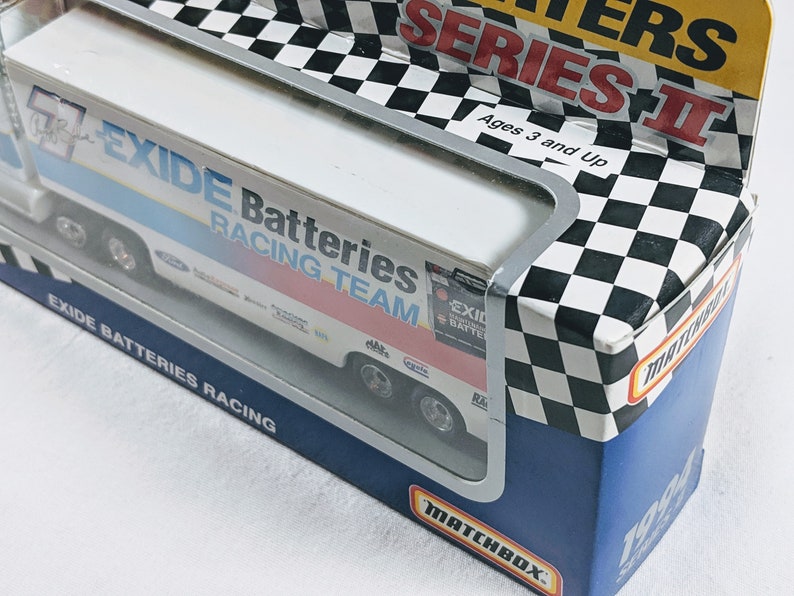 1994 Matchbox Super Star Transporters Exide Batteries Racing #7 NIP White Rose Collectibles Unopened Series Two Limited Edition