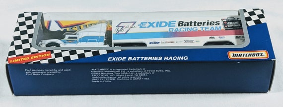 1994 Matchbox Super Star Transporters Exide Batteries Racing #7 NIP White Rose Collectibles Unopened Series Two Limited Edition