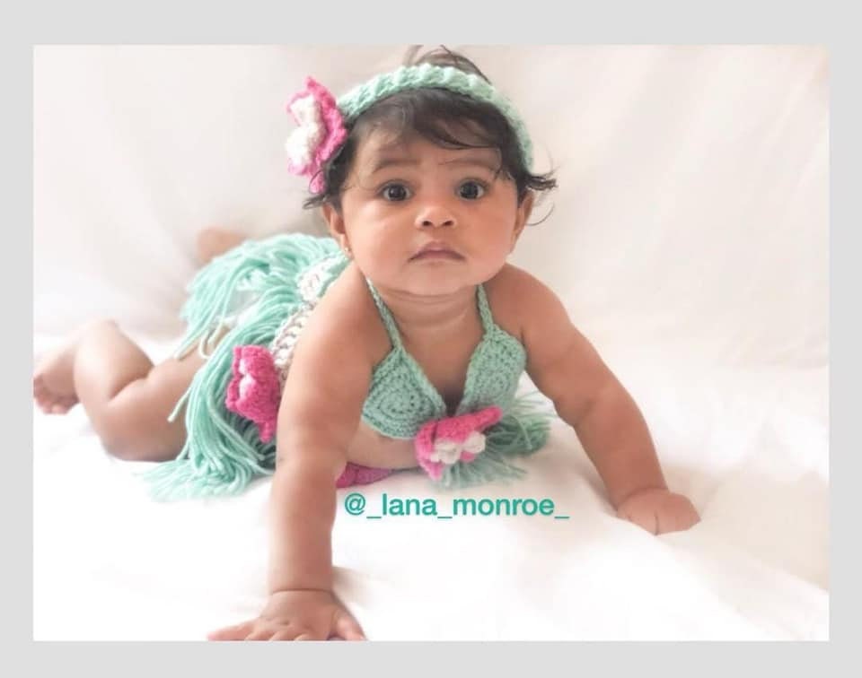 hawaiian, luau, baby grass skirt, swim suit, baby bikini, hawaiian