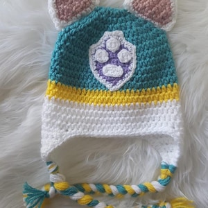 paw patrol hat, everest hat, paw patrol everest hat, everest beanie, everest costume, girl paw patrol hat, baby everest hat, paw patrol fan