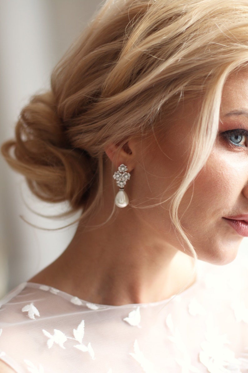 Wedding earrings Classic silver 