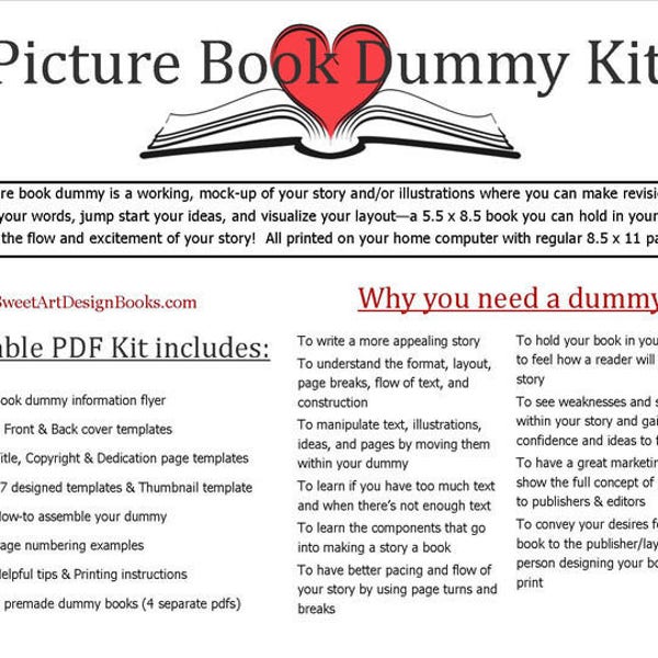 Printable Picture Book Dummy Kit