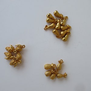 Set of golden charms