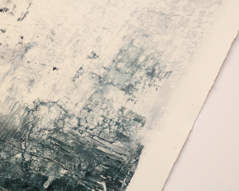 Original monotype print Urban interventions 7