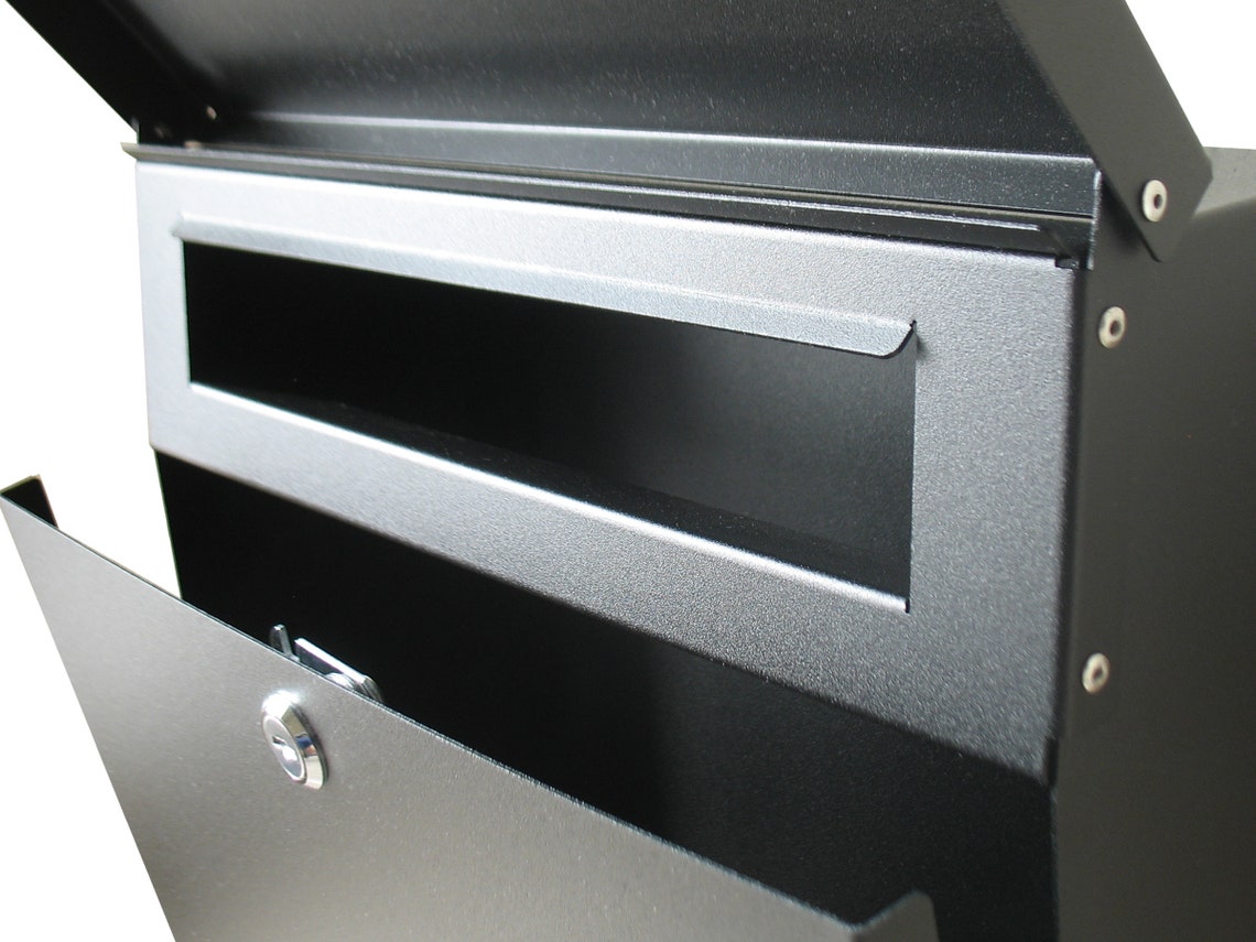 Modern Black Mailbox Etsy