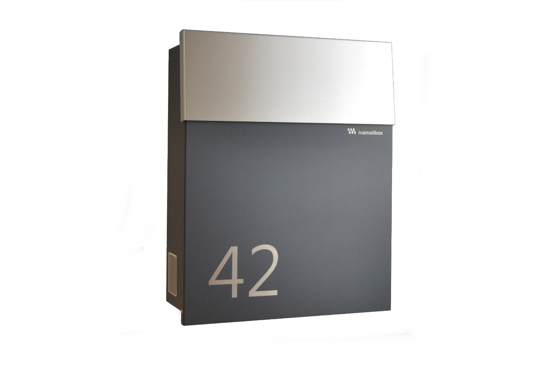 Modern Residental Mailbox Grey Steel Mailbox Etsy