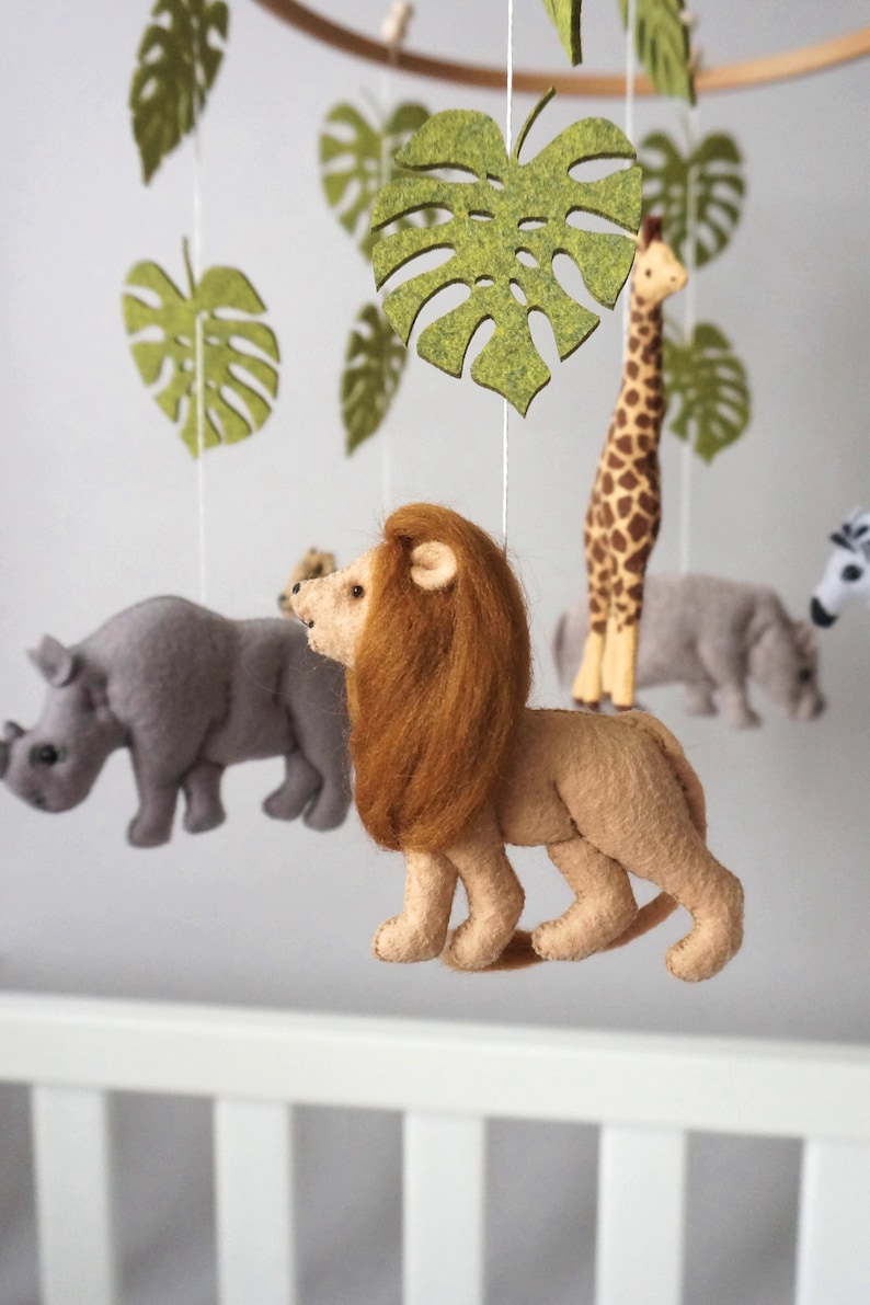 BIG Safari Animals Mobile Jungle Animals Nursery African Etsy