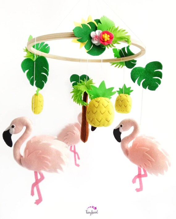 flamingo baby mobile