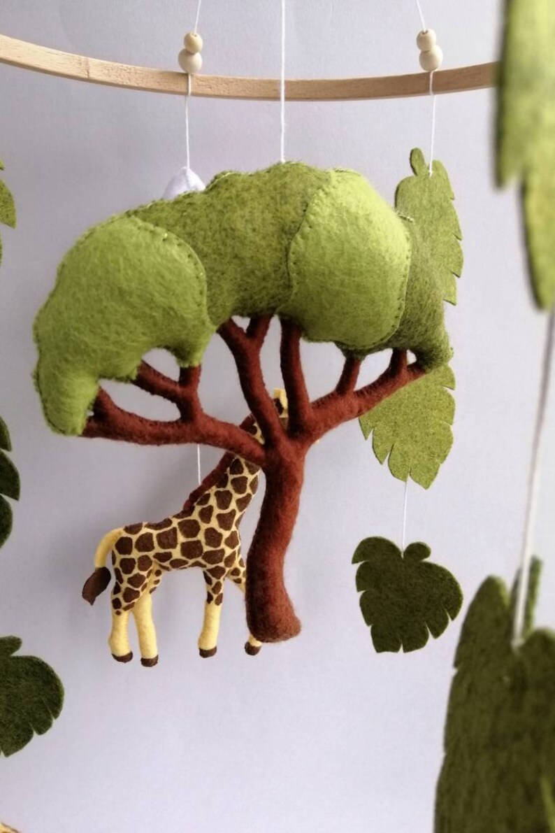 Safari Baby Mobile Giraffe Crib Mobile Etsy