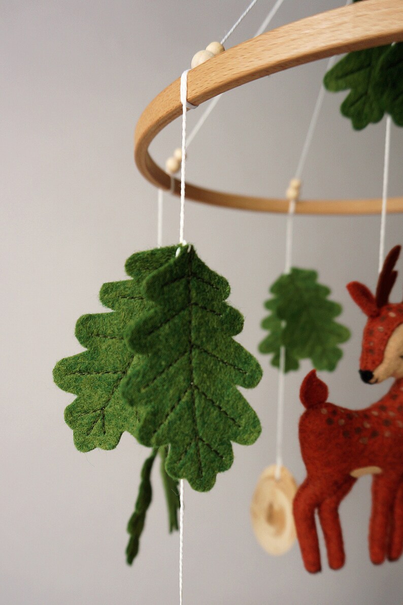 Woodland Mobile Animals Mobile Baby Girl Mobile Deer Baby Etsy