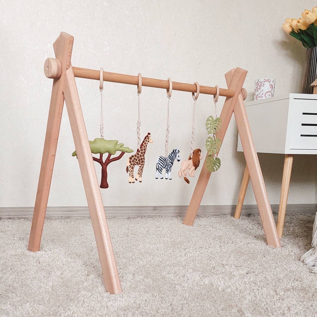 Beech Baby Gym, Wooden Baby Gym Frame, Toddler Activity Center