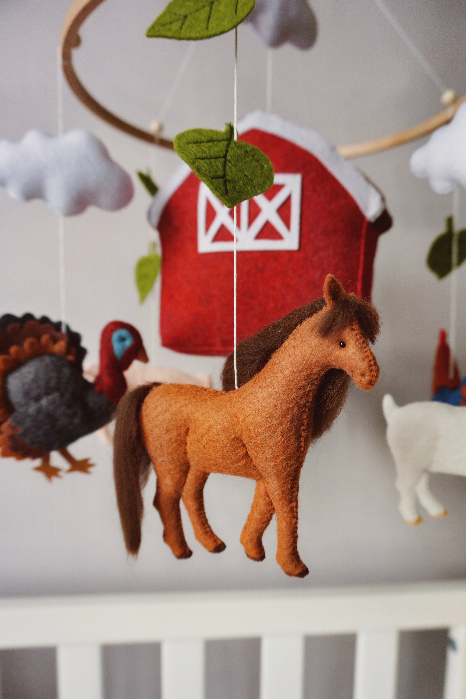 BIG Farm Mobile Barnyard Baby Nursery Farm Animals Nursery Etsy