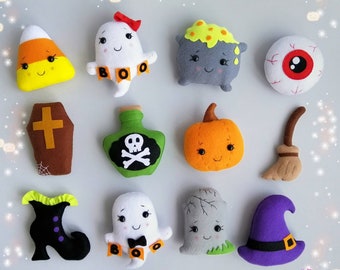 Halloween ornaments, Scary Halloween gifts, Cute Halloween Ornament, Felt Halloween Favors, Halloween Party Decorations, Halloween Gift