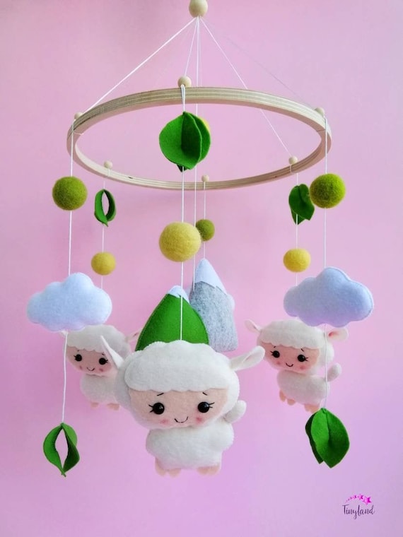 lamb baby mobile