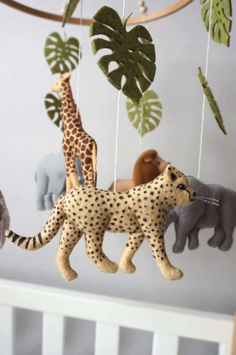 BIG Safari Animals Mobile Jungle Animals Nursery African Etsy