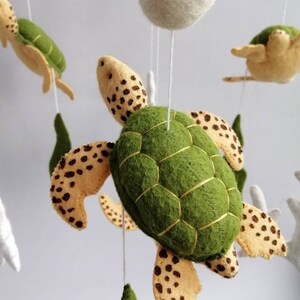 Turtles baby mobile Sea crib mobile Baby mobile Ocean Nautical nursery mobile Under the Sea Mobile image 5