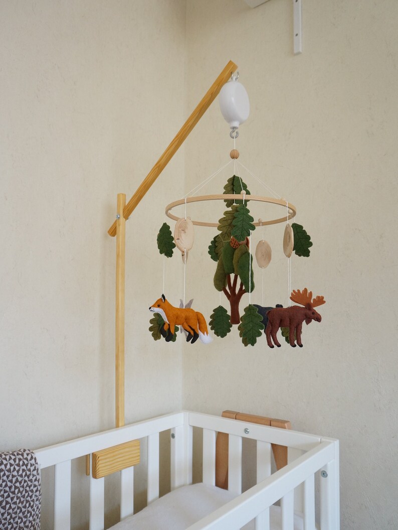 Baby Mobile Attachment Arm Wooden Baby Mobile Holder Baby Etsy