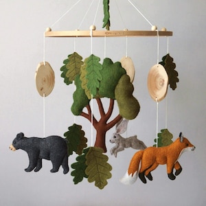 Woodland mobile, Woodland Nursery Mobile,  Woodland animals mobile, Baby Mobile Boy, Baby Mobile Girl, Woodland hanging mobile Forest mobile