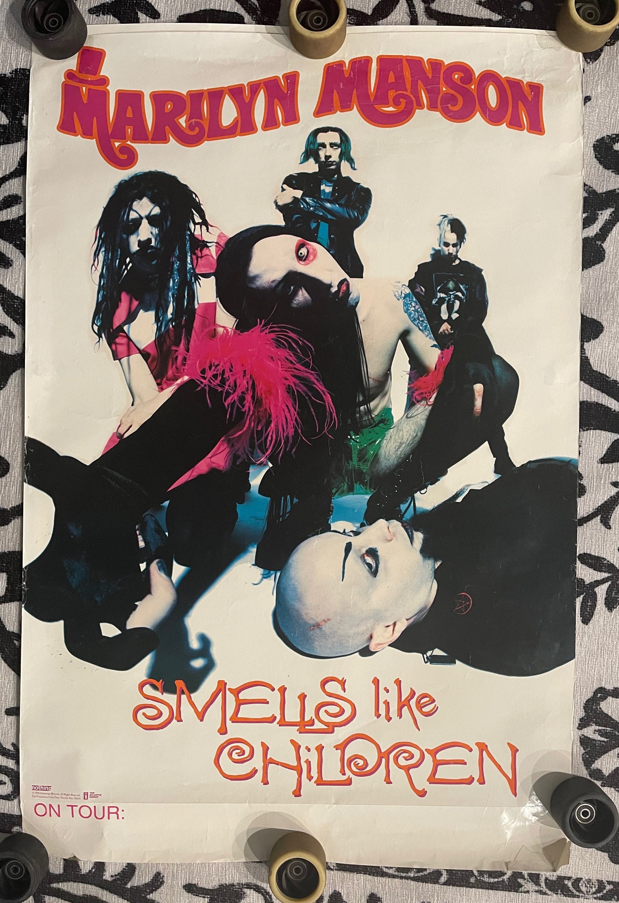 00s デッドストック marilyn manson 大判ポスター Marilyn Manson - Smells Like Children - Promo Poster - Etsy