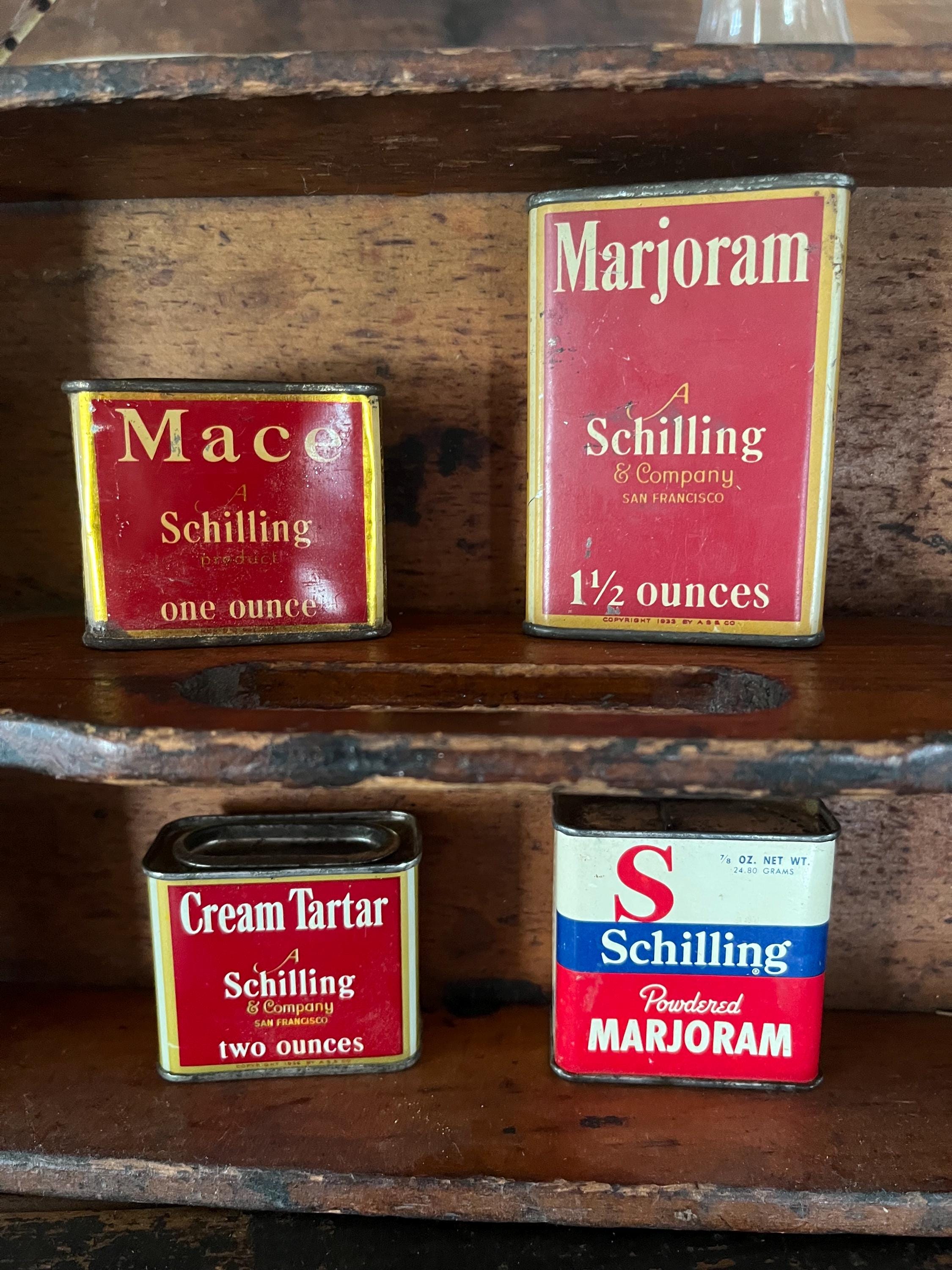 Vintage Schilling Spice Tins - Etsy
