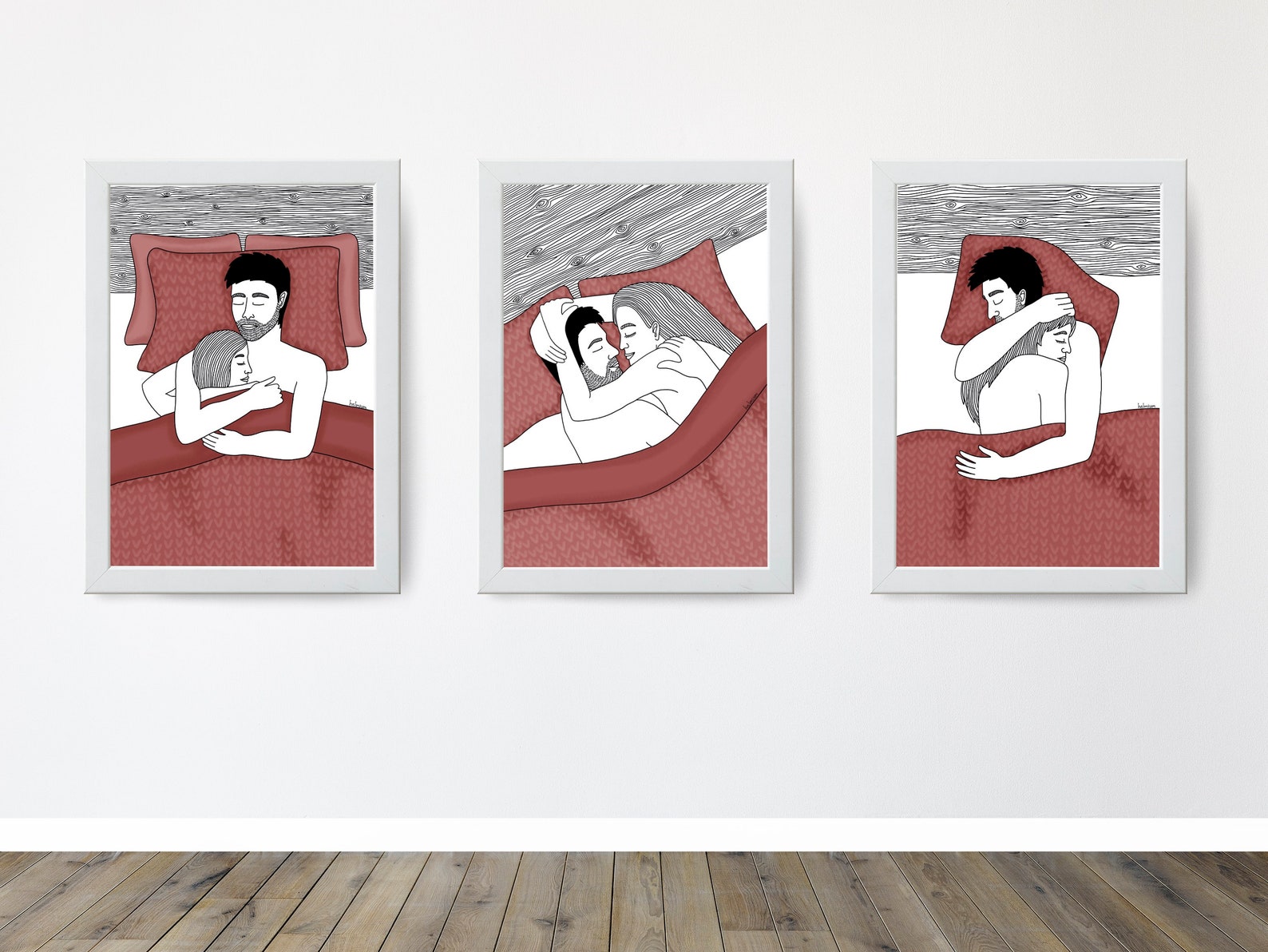 Set of 3 romantic bedroom art Prints wall art romantic art | Etsy