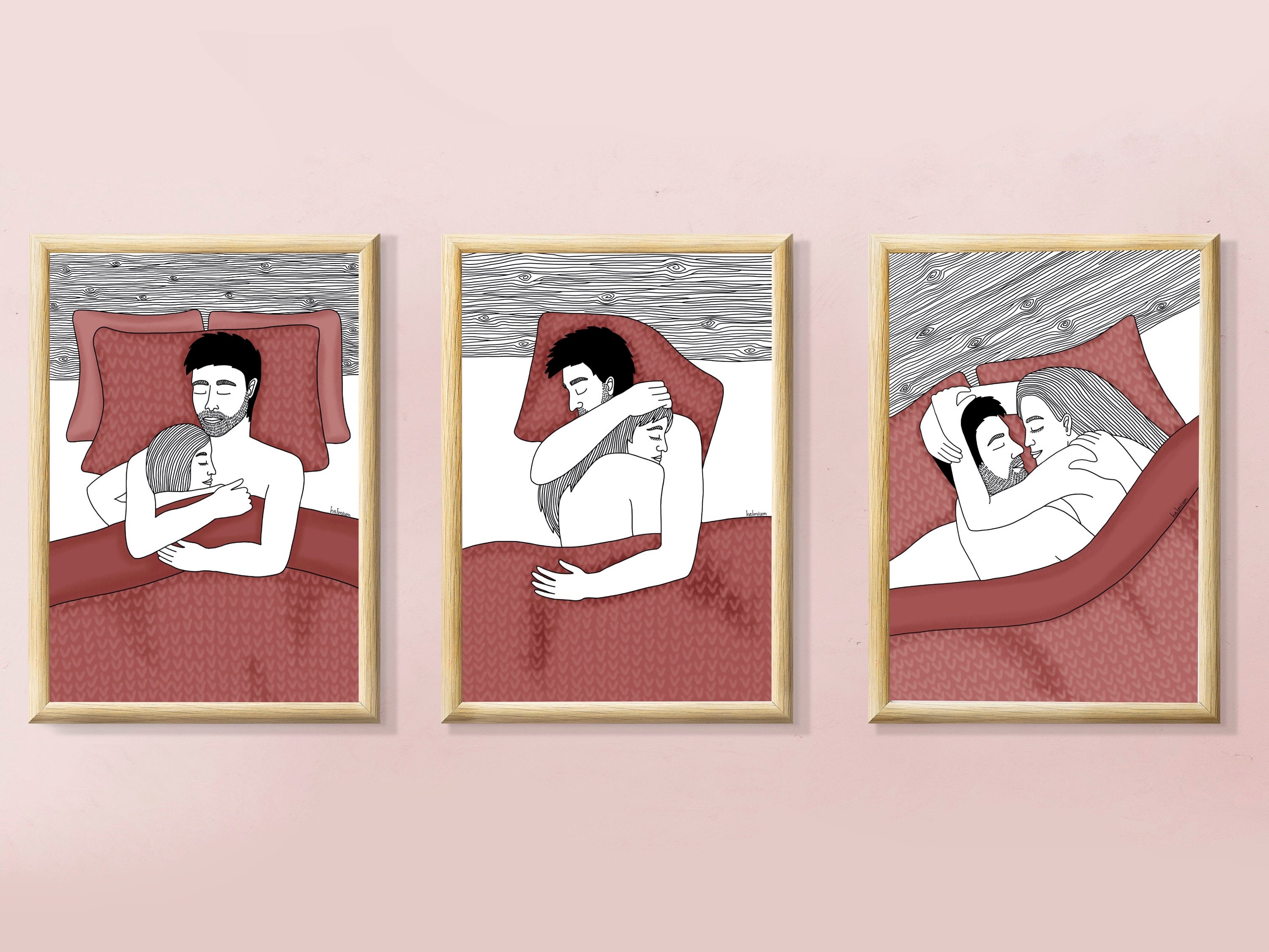 Set of 3 romantic bedroom art Prints wall art romantic art | Etsy