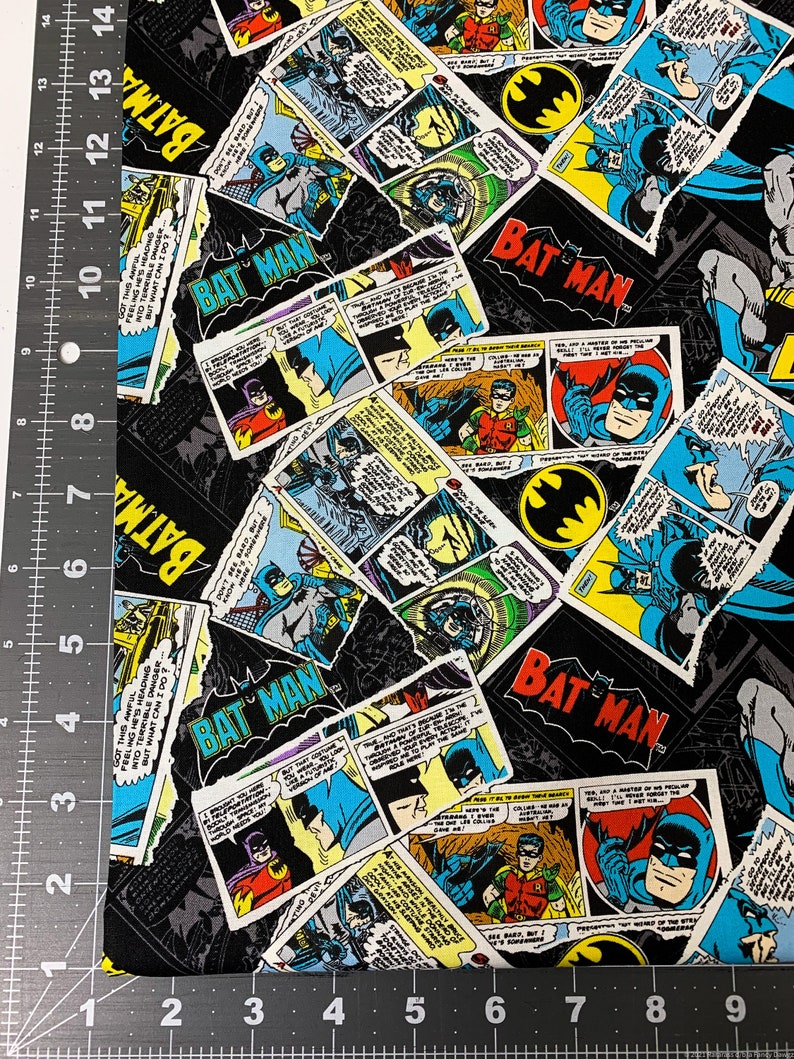 Batman Fabric by the Yard 80th Anniversary of Batman Cotton Etsy