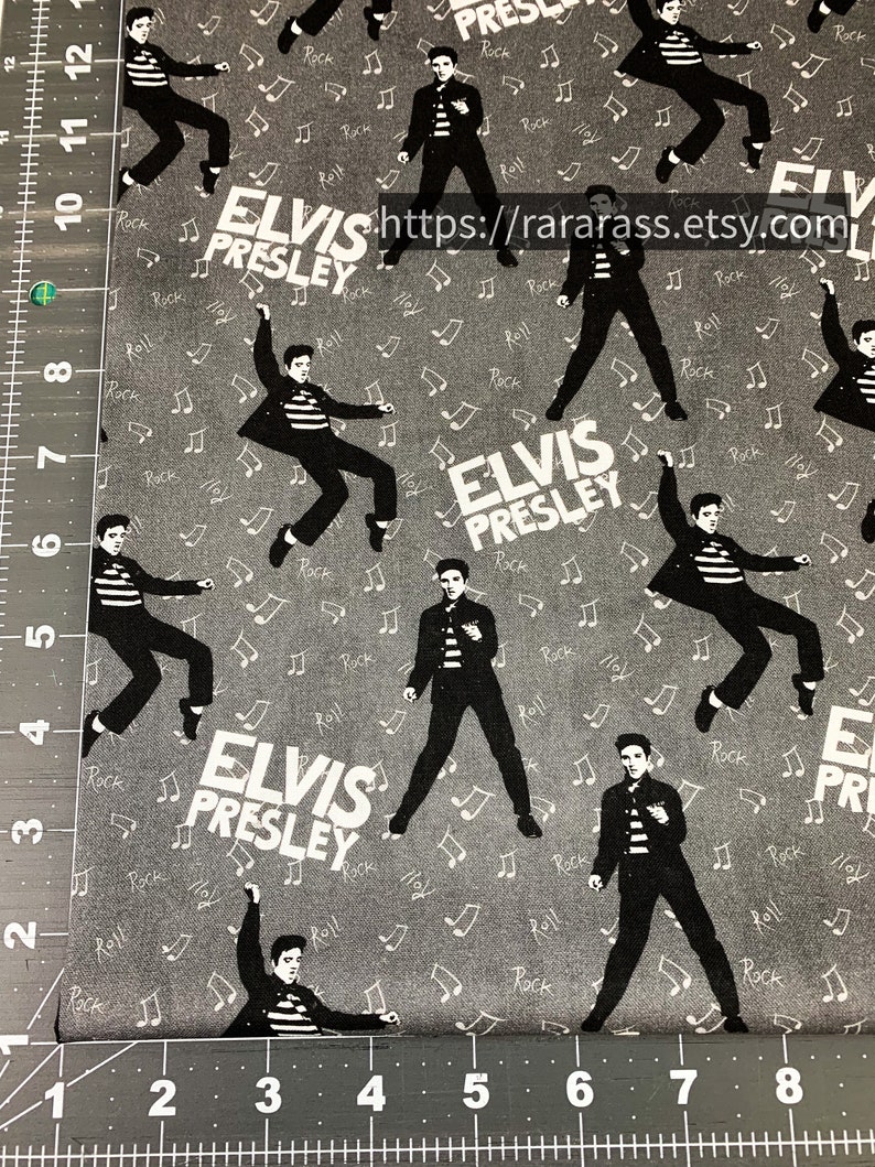 Elvis fabric by the yard 76887 Kind of Rock Elvis Presley Etsy Schweiz