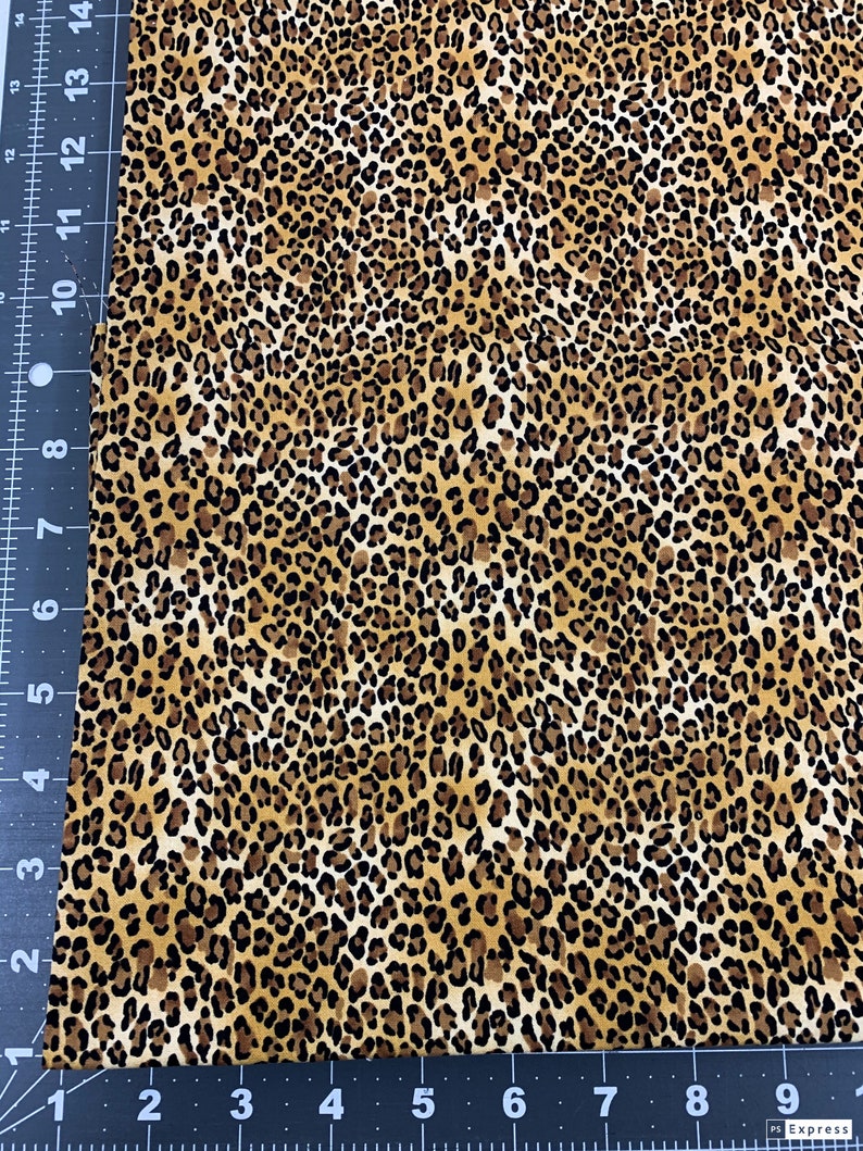 Small Leopard Fabric Wild C2722 Leopard Cotton Fabric by the Etsy
